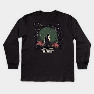 Woman and Moon Kids Long Sleeve T-Shirt